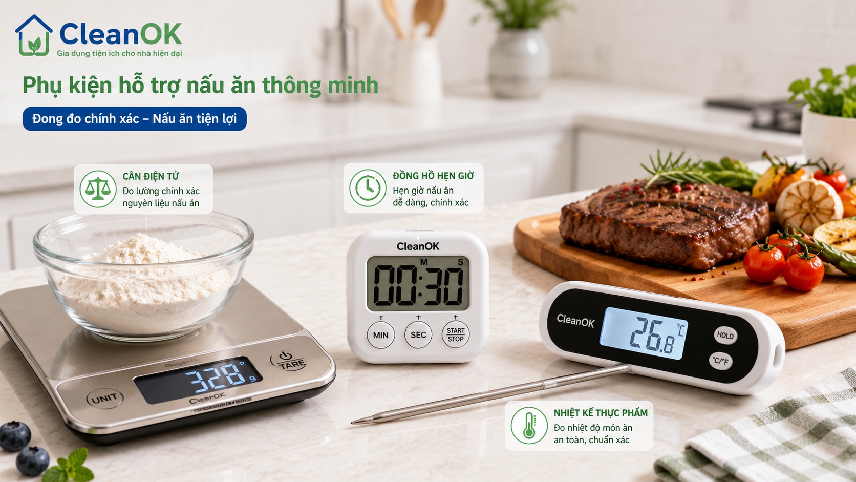 Phụ kiện hỗ trợ nấu ăn thông minh