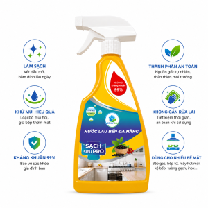 Alternative view of Nước Lau Bếp Đa Năng CleanOK Sạch Siêu Pro – Chai Xịt Tẩy Rửa Dầu Mỡ Kitchen Cleaner Khử Mùi Hiệu Quả