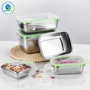 Set 4 Hộp Đựng Thực Phẩm Inox Cao Cấp Nắp Khóa Chống Rò Rỉ – Tiện Lợi & An Toàn Cho Sức Khỏe