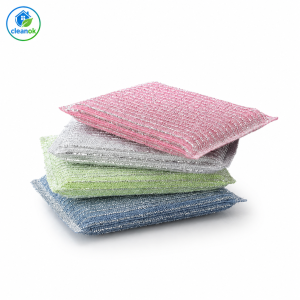 Bộ 5 Miếng Cọ Rửa Bát Đĩa Kim Loại Cầu Vồng Dễ Tạo Bọt – Miếng Lưới Rửa Bếp Đa Năng CleanOK