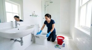 Vệ sinh nhà vệ sinh sạch bóng 